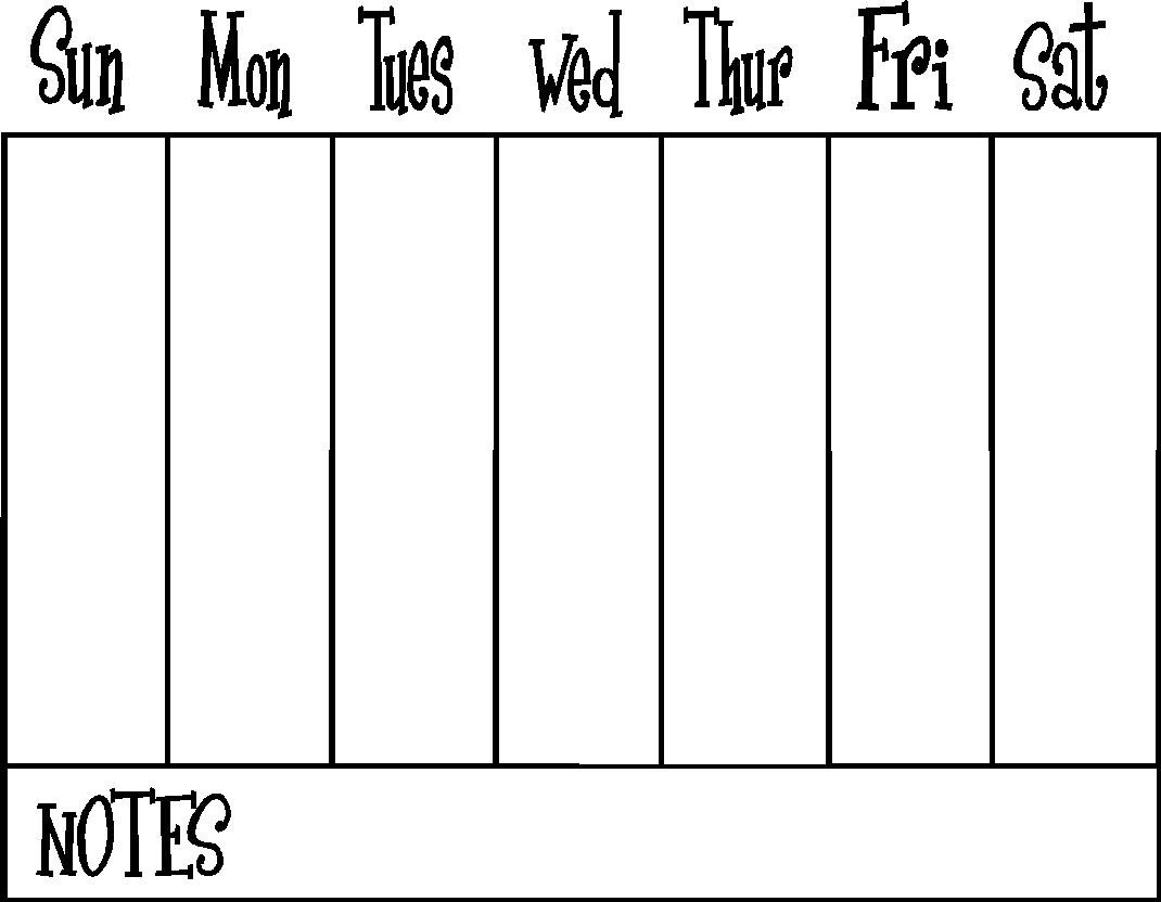 a one week calander 6