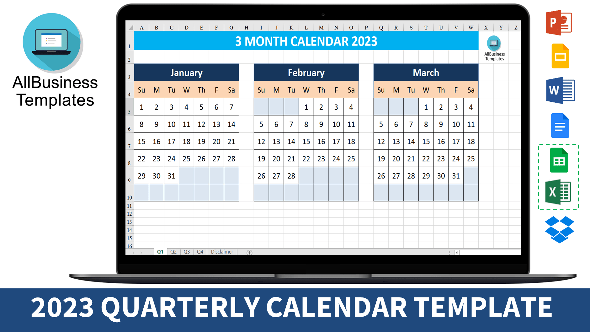 applications to print 3month calendars 28