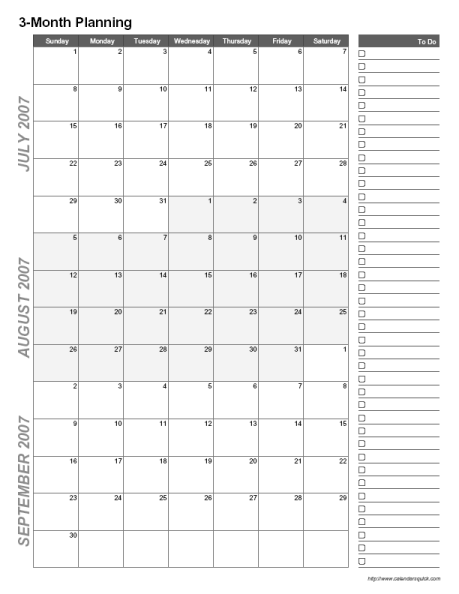 applications to print 3month calendars 4