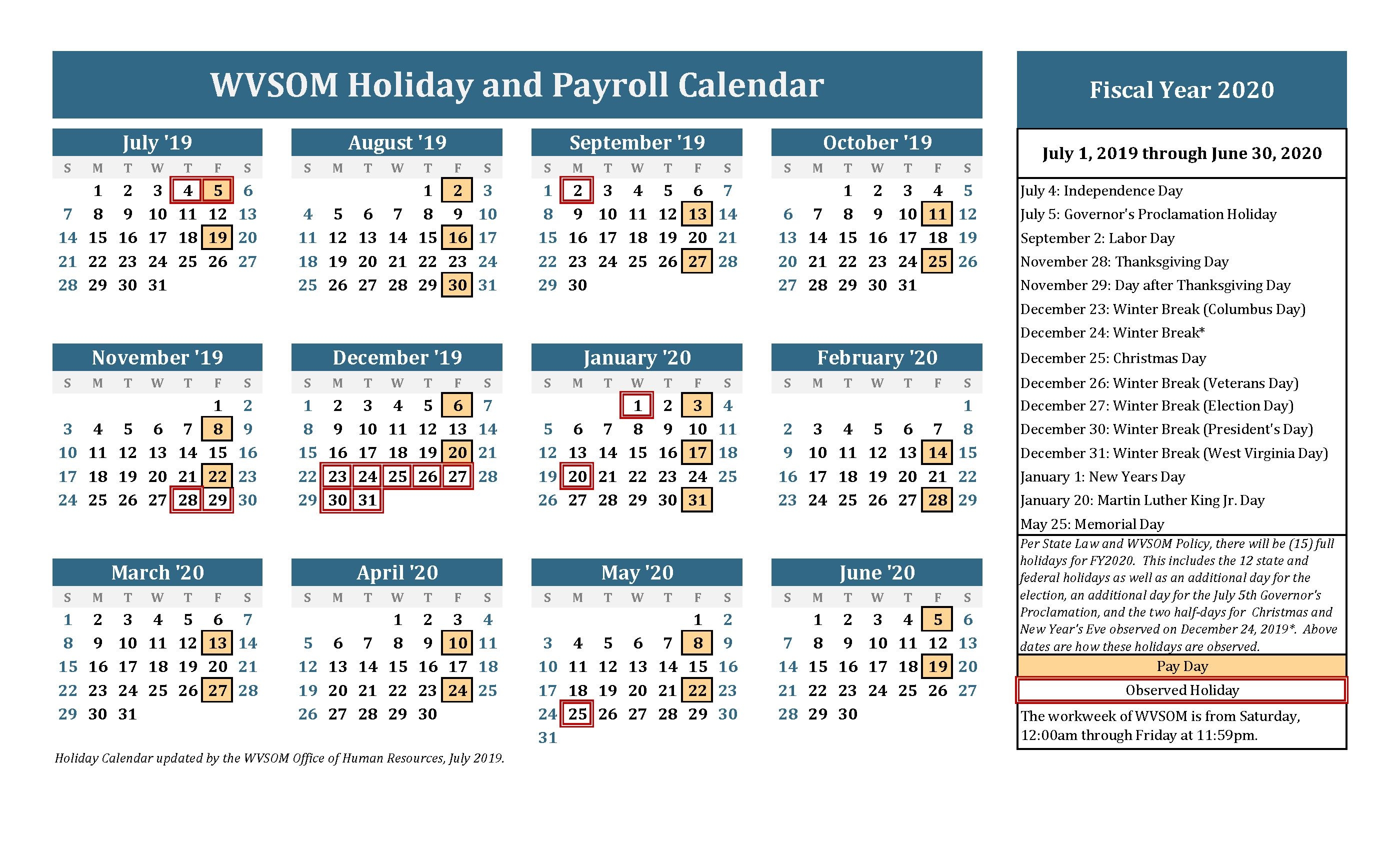 human resource calendar template 28