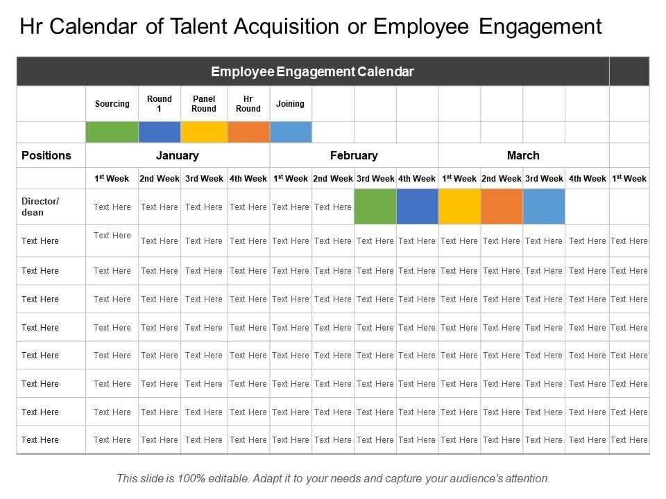 human resource calendar template 38