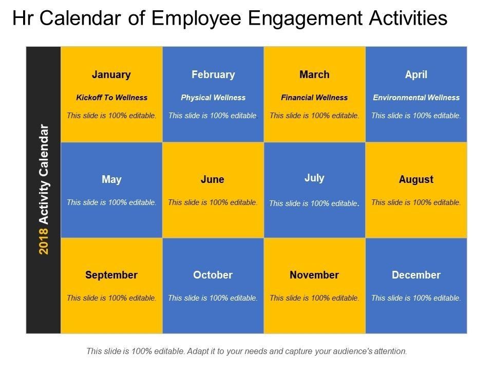 human resource calendar template 4