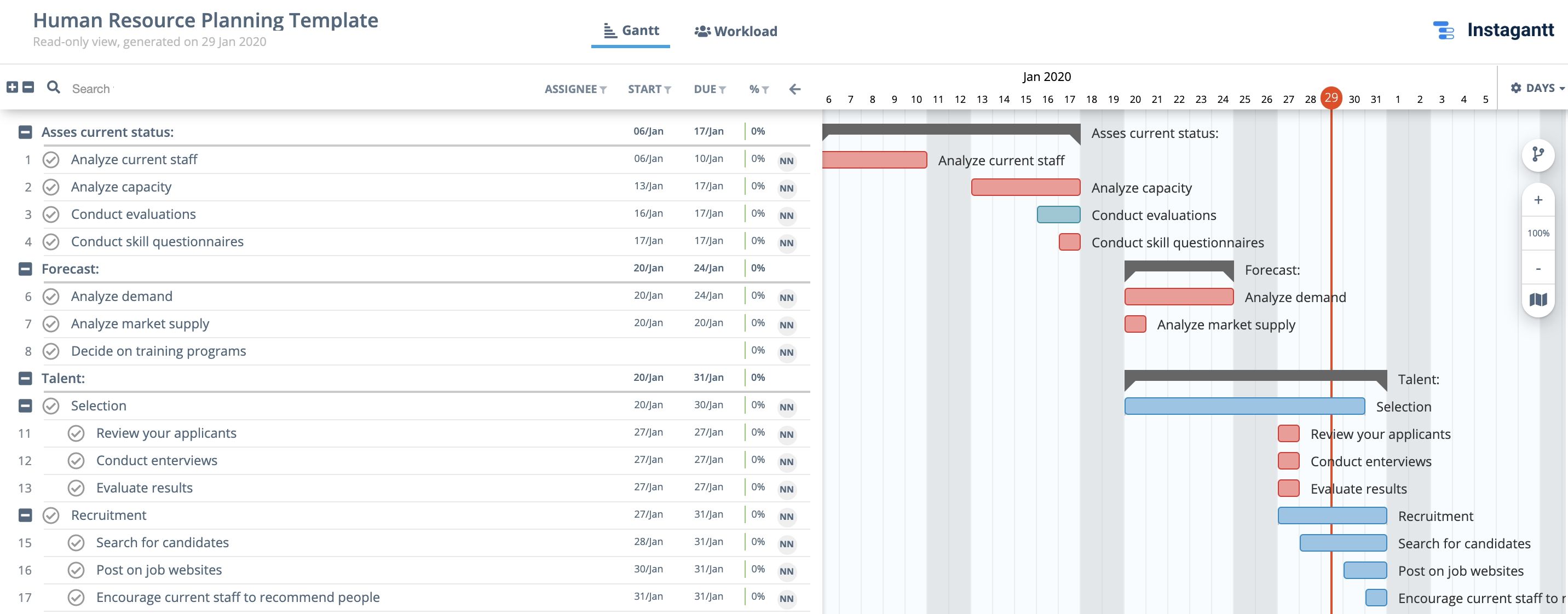 human resource calendar template 9