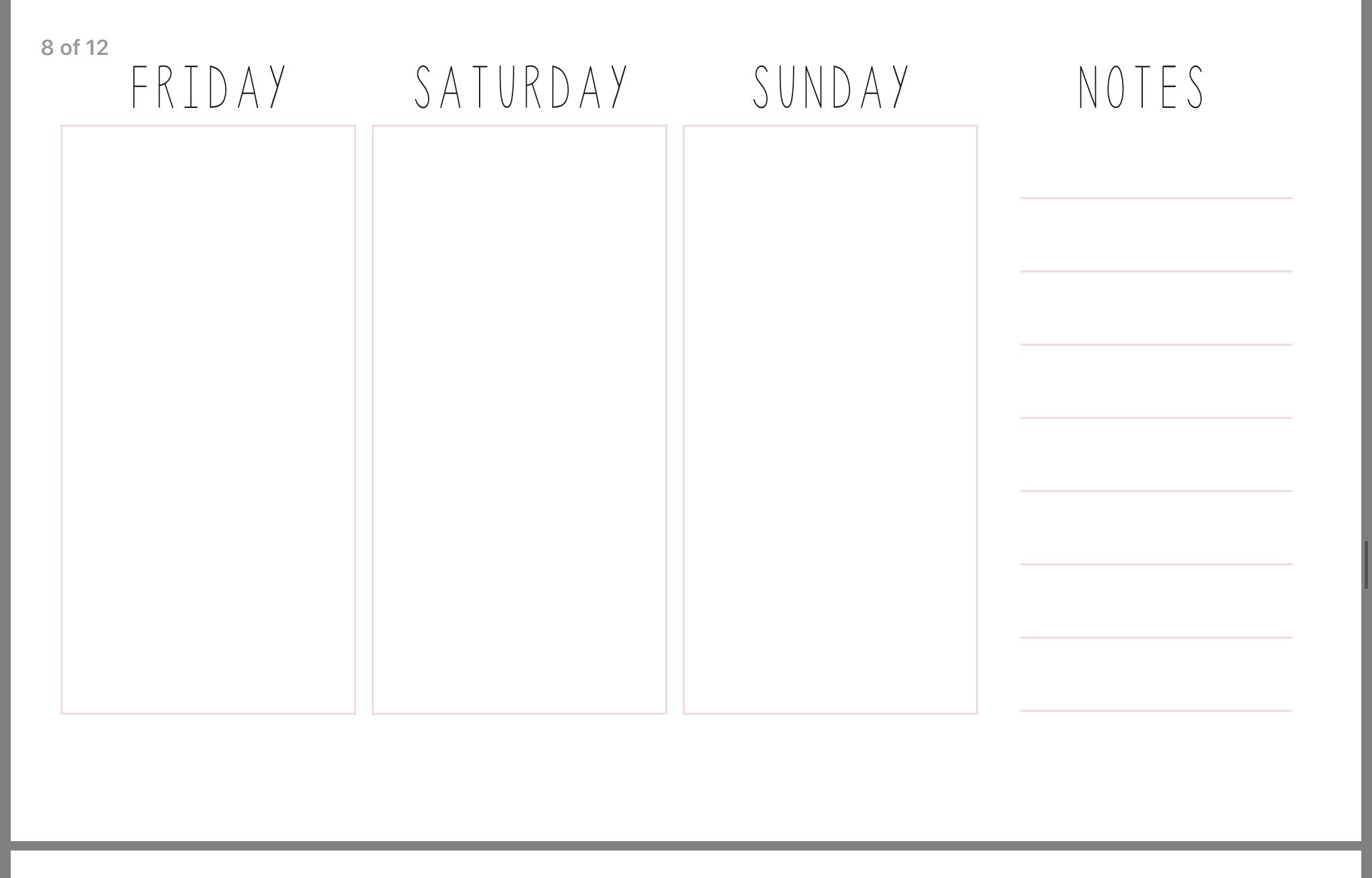 saturday to friday calendar template 46