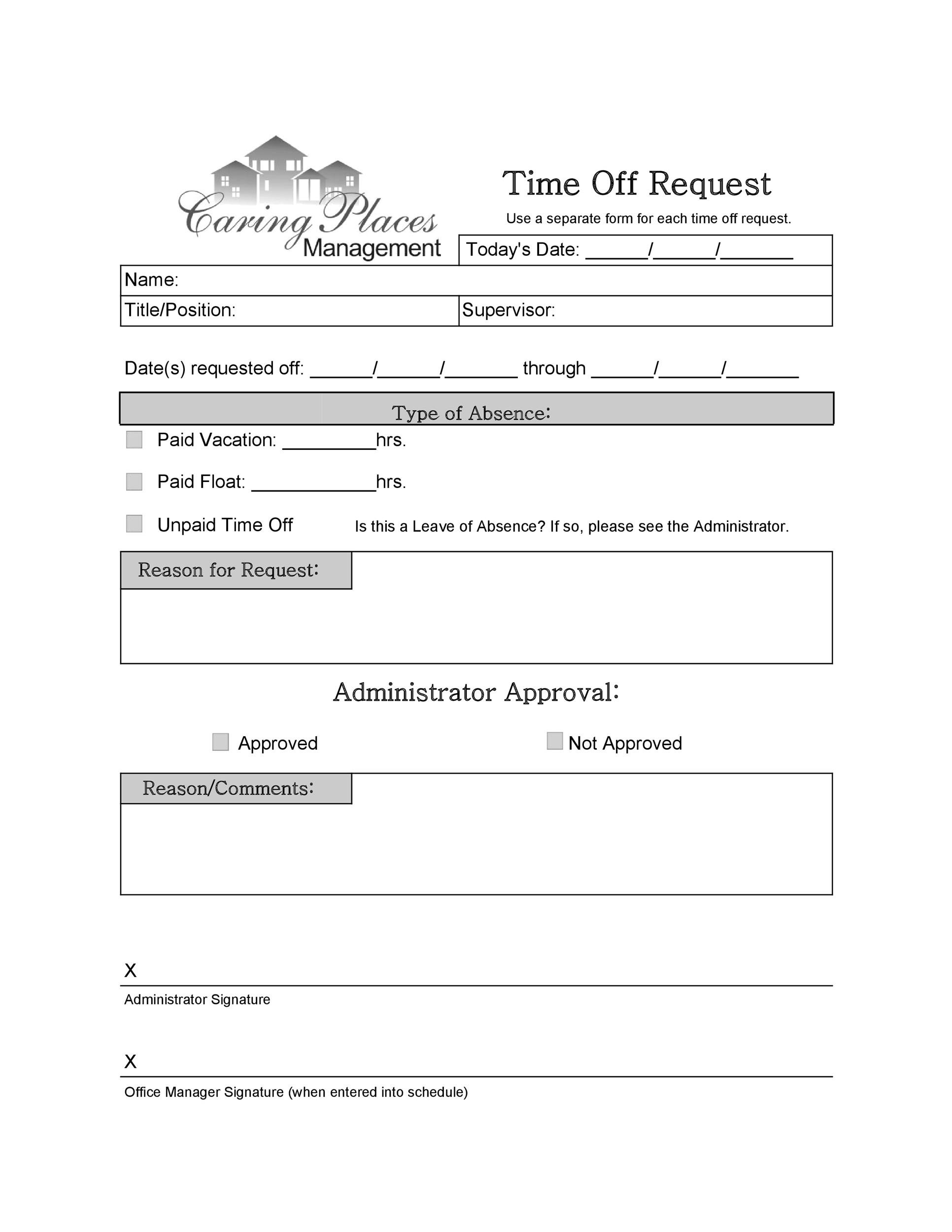 time off template in excel 19