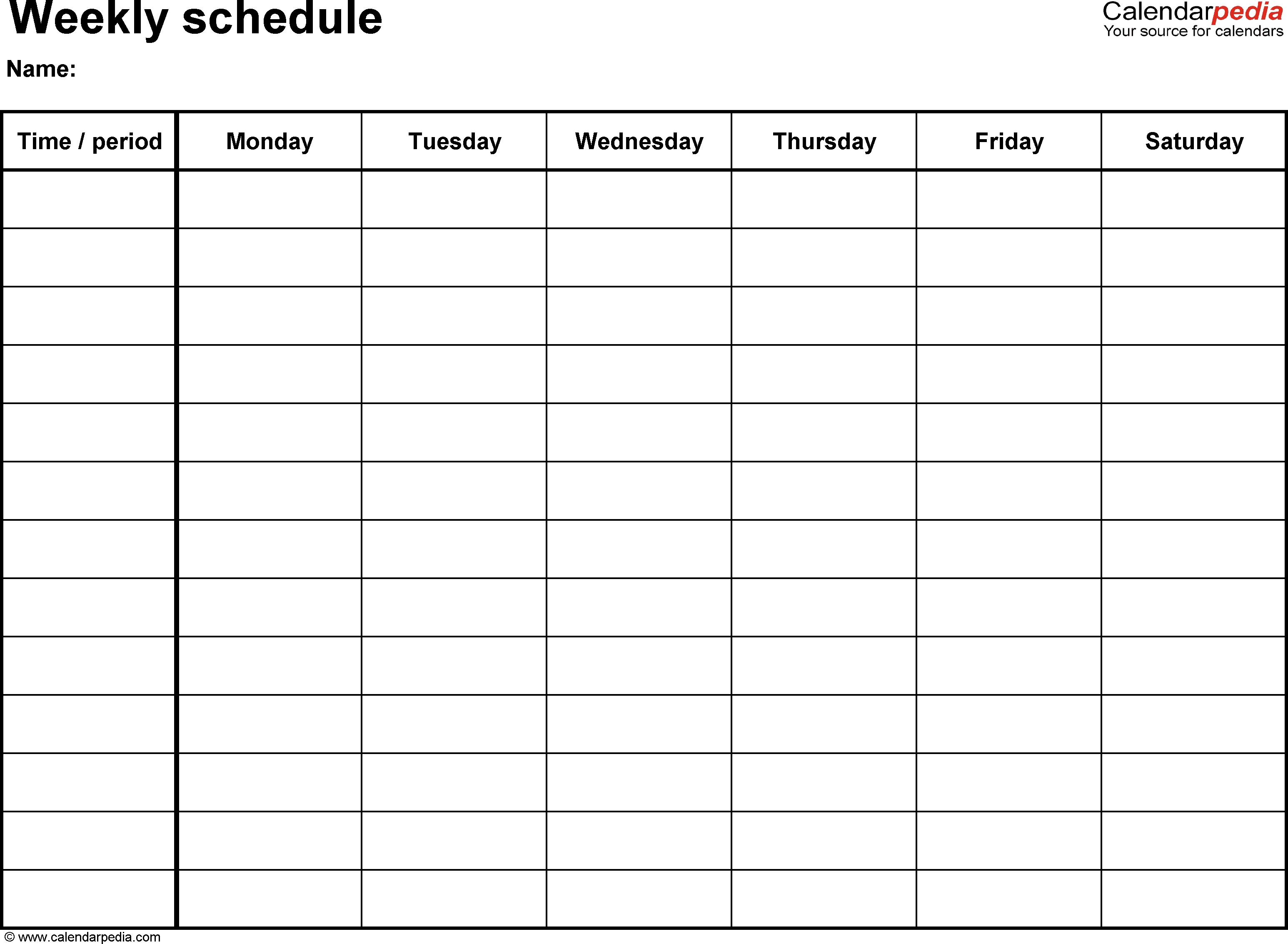 two week calendar template word 17