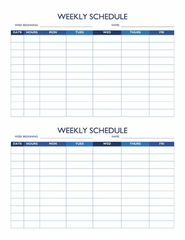 two week calendar template word 42