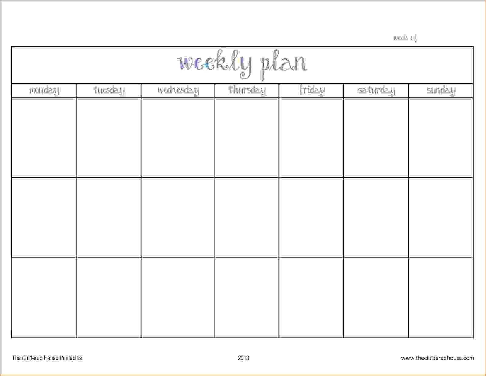 two week calendar template word 45