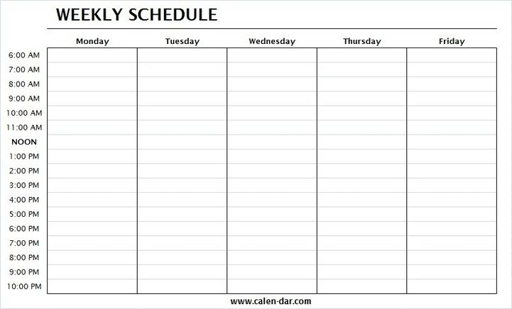 word calendar template monday through friday 61