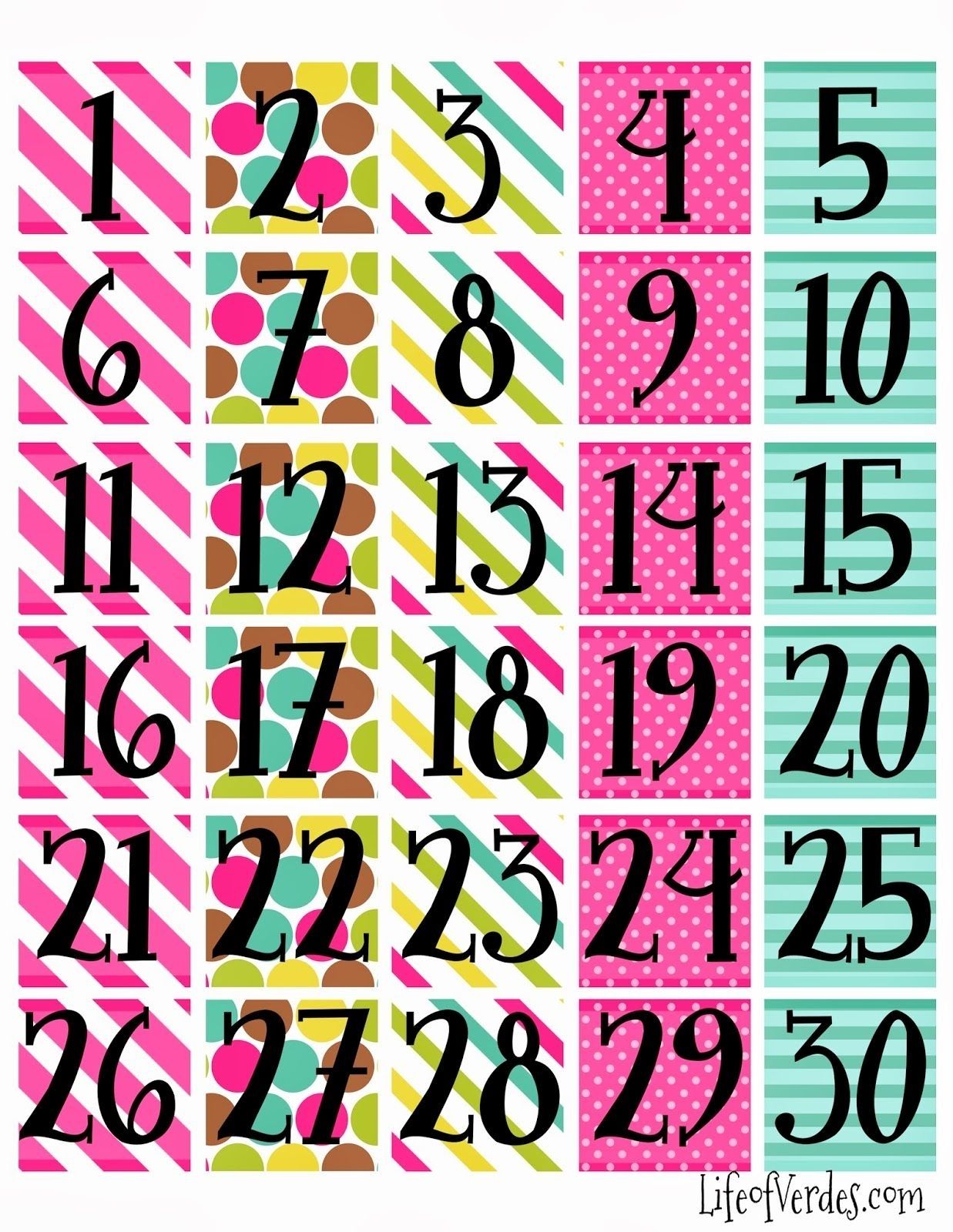 1 through 31 block calendar 5