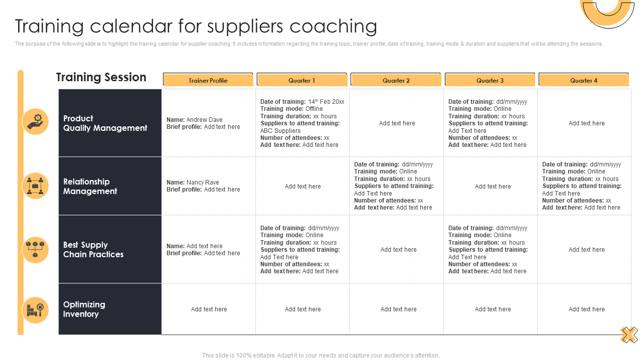 annual training calendar template 18