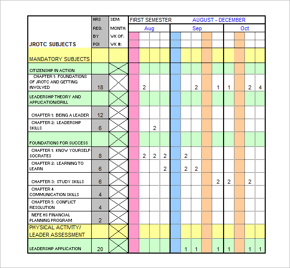 annual training calendar template 19