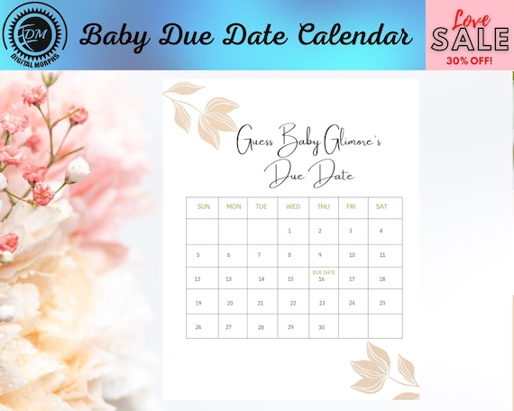 baby due date sweepstake template 21