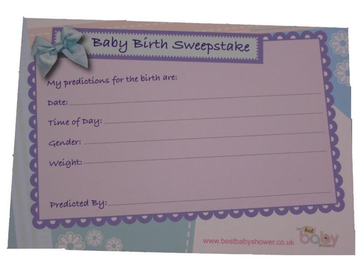 baby due date sweepstake template 30