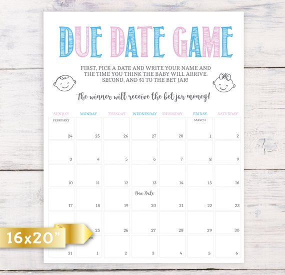 baby shower calendar game free 23