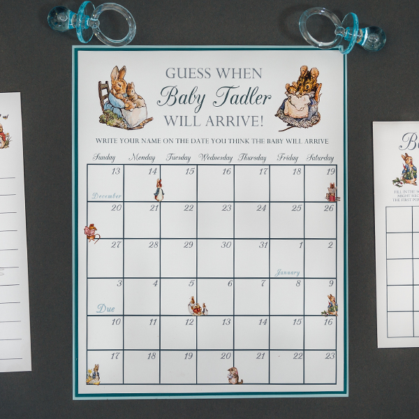 baby shower calendar game free 26