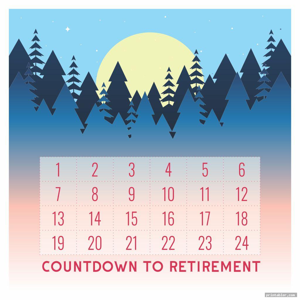 countdown to retirement calendar funny 61