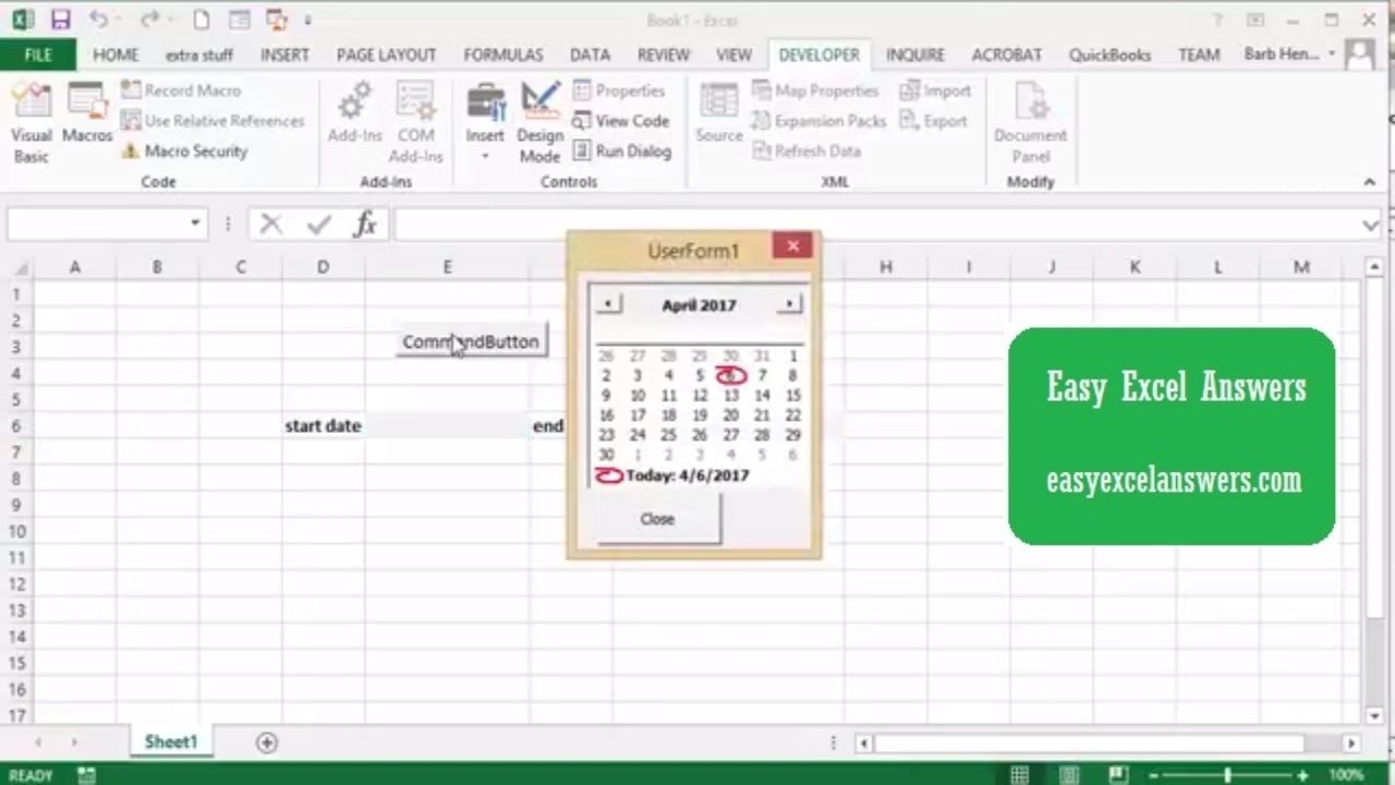 excel add calendar drop down into a template 13