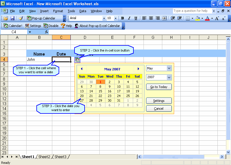 excel add calendar drop down into a template 21