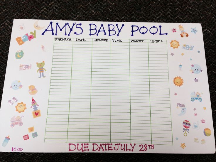 infants pools for birth date and weigh 39