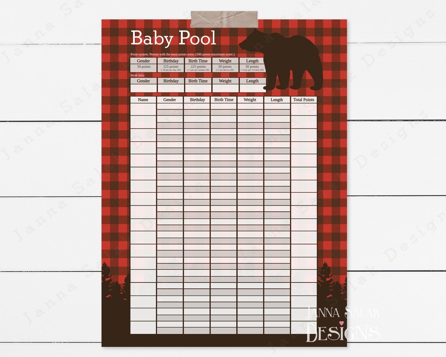 infants pools for birth date and weigh 67