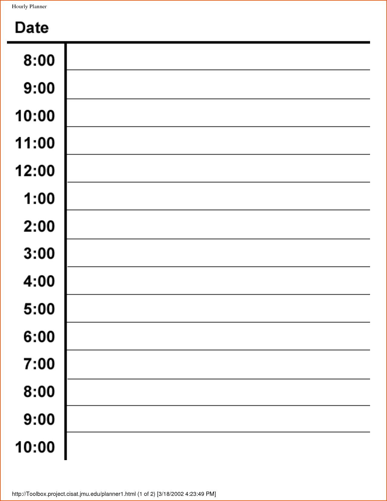 daily calendar template by hour 53