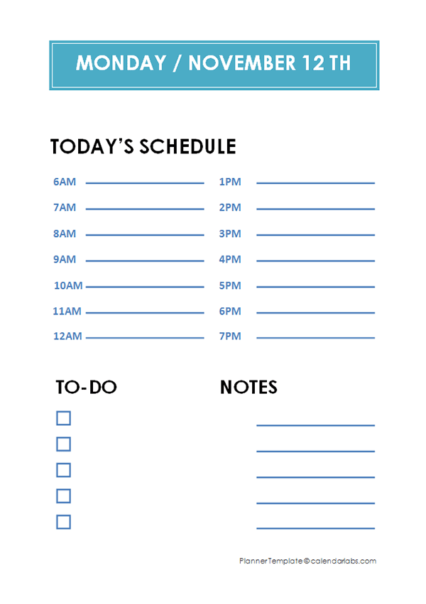 daily calendar template by hour 62