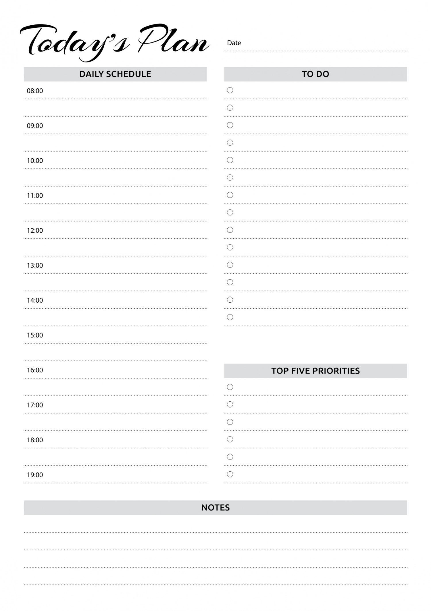 daily calendar template by hour 64