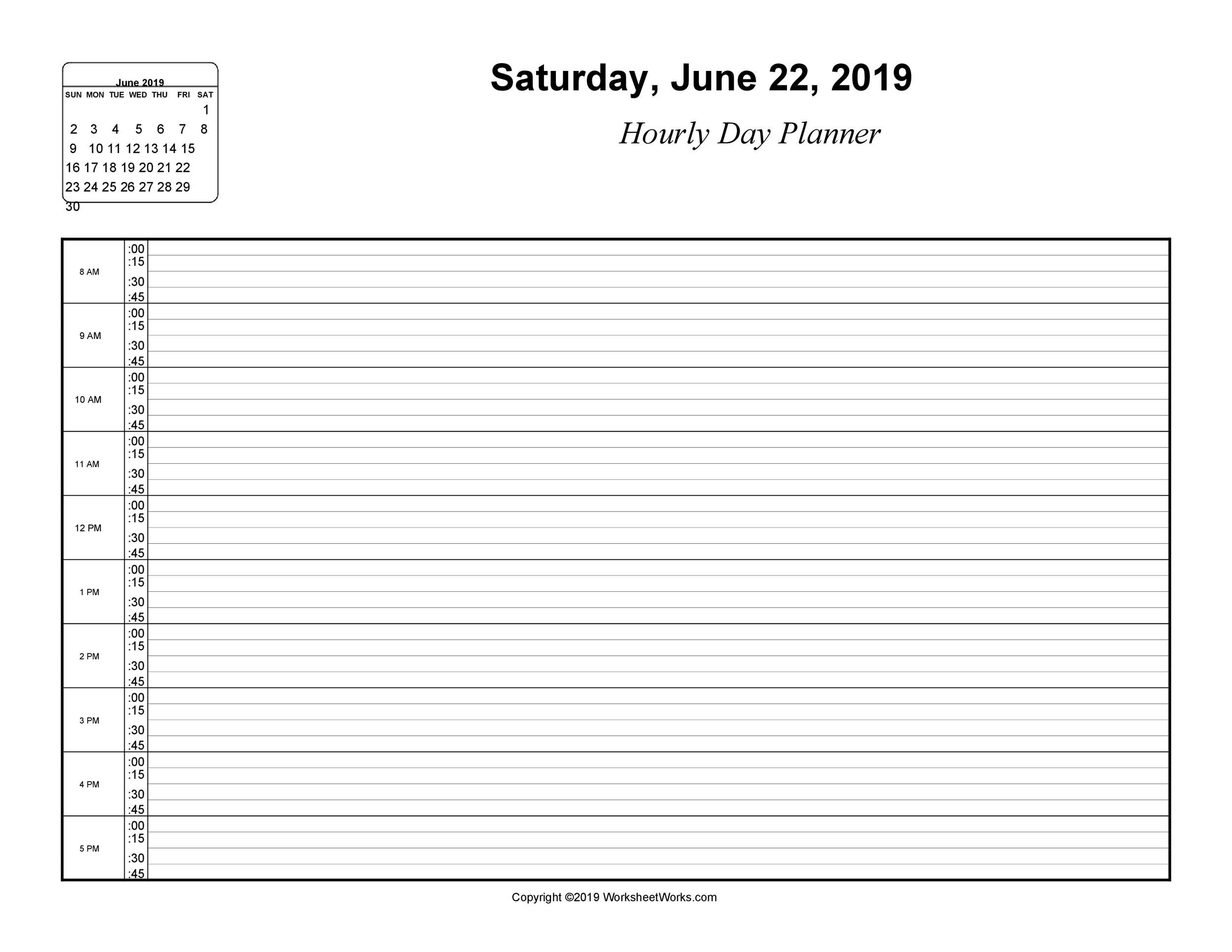 daily calendar template by hour 68