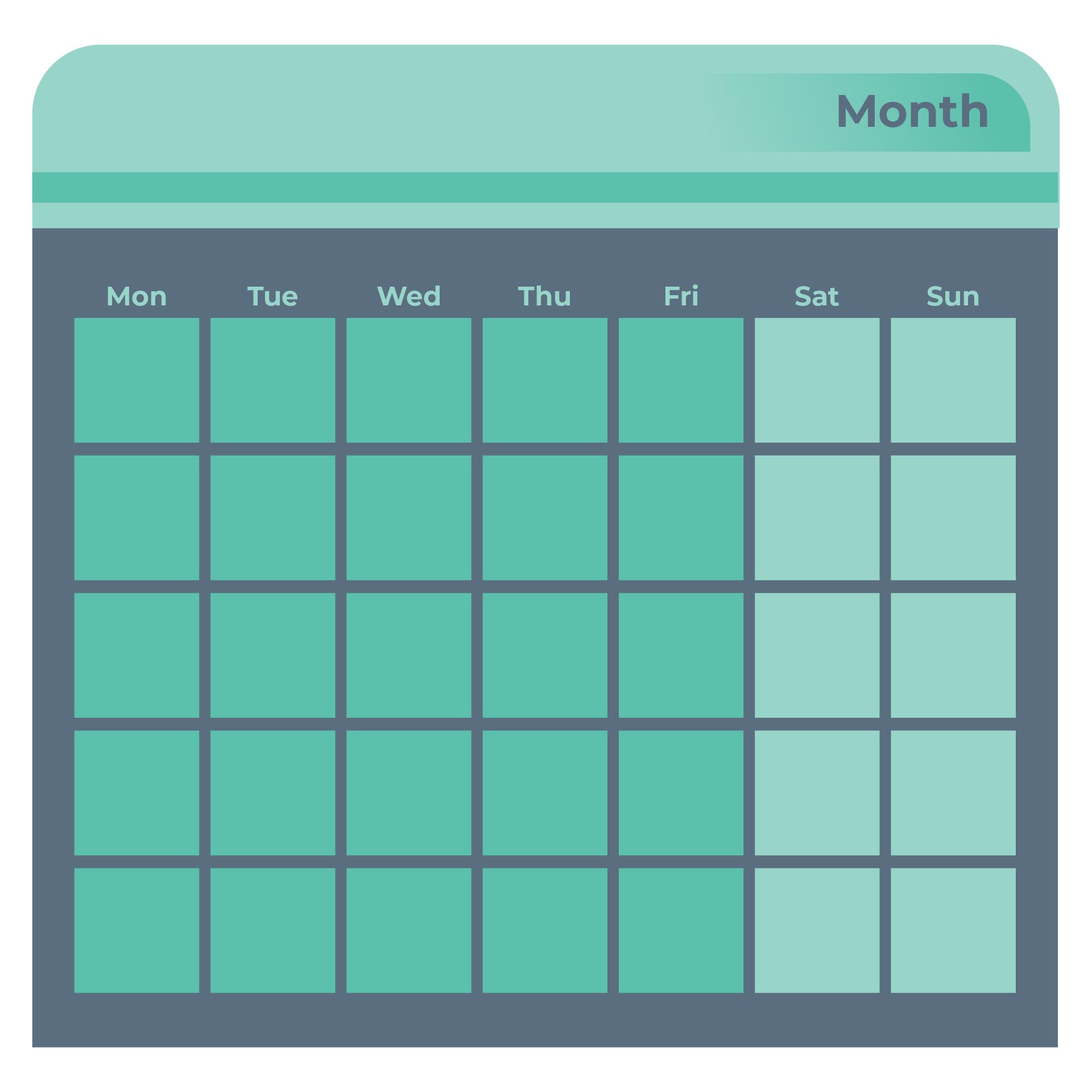 downloadable monday to friday calendar 40