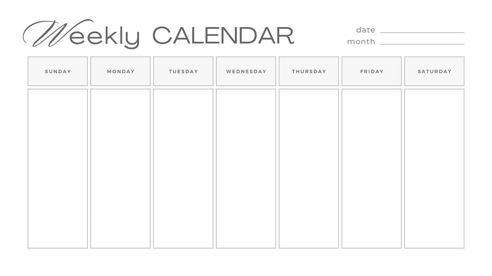 downloadable monday to friday calendar 52