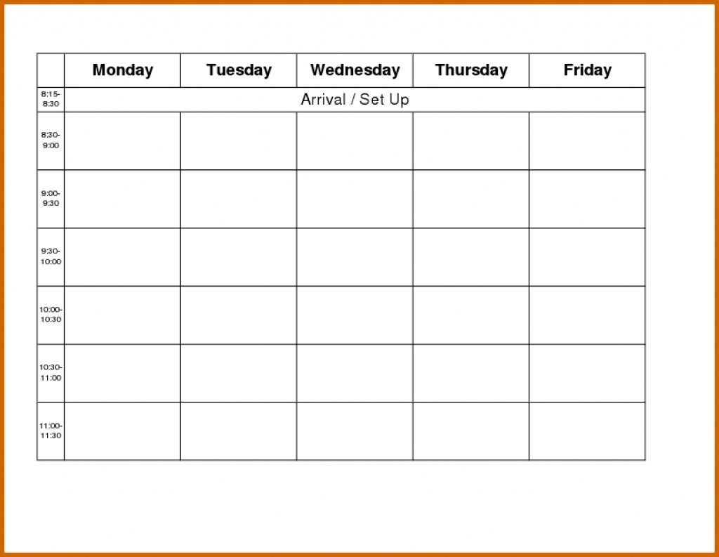 downloadable monday to friday calendar 7