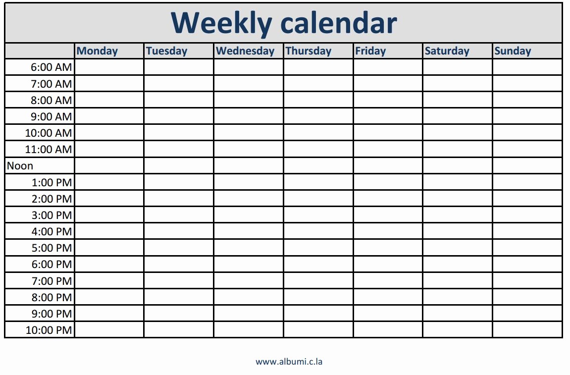 free daily calendar monday through friday 23