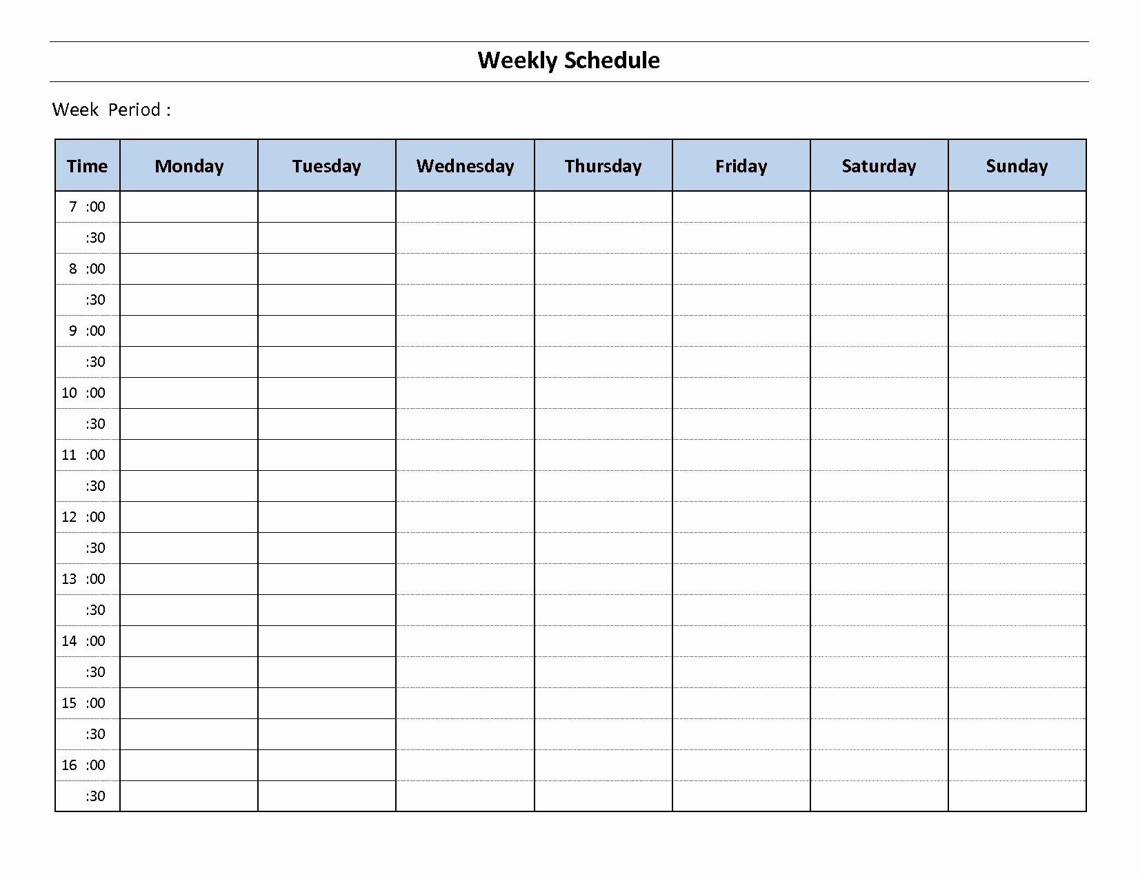 how to a make a two week schedule 24