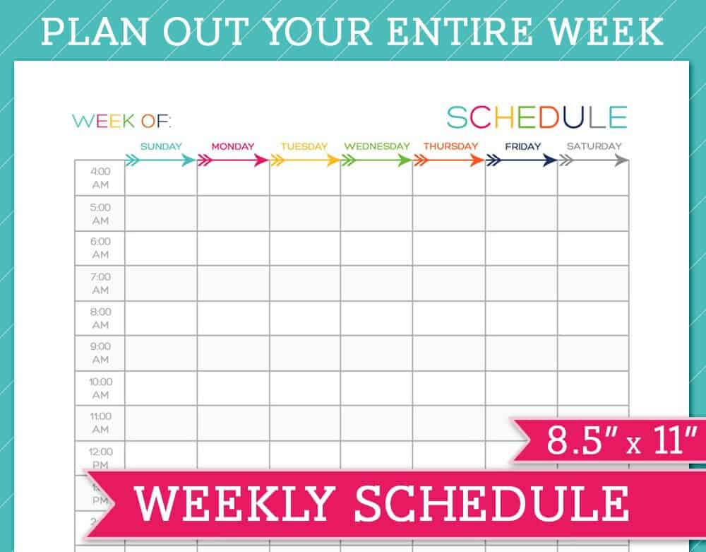 how to a make a two week schedule 5