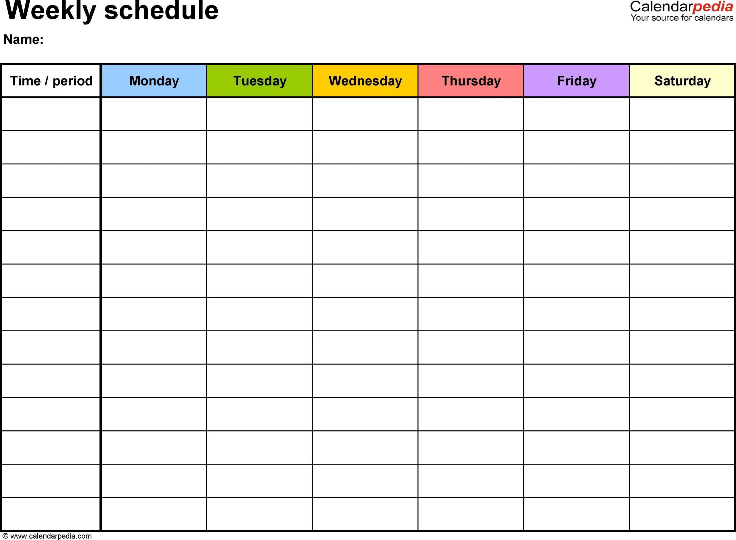 monday through friday quick printable calendar 10