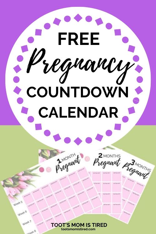 pregnancy count down calendar 1