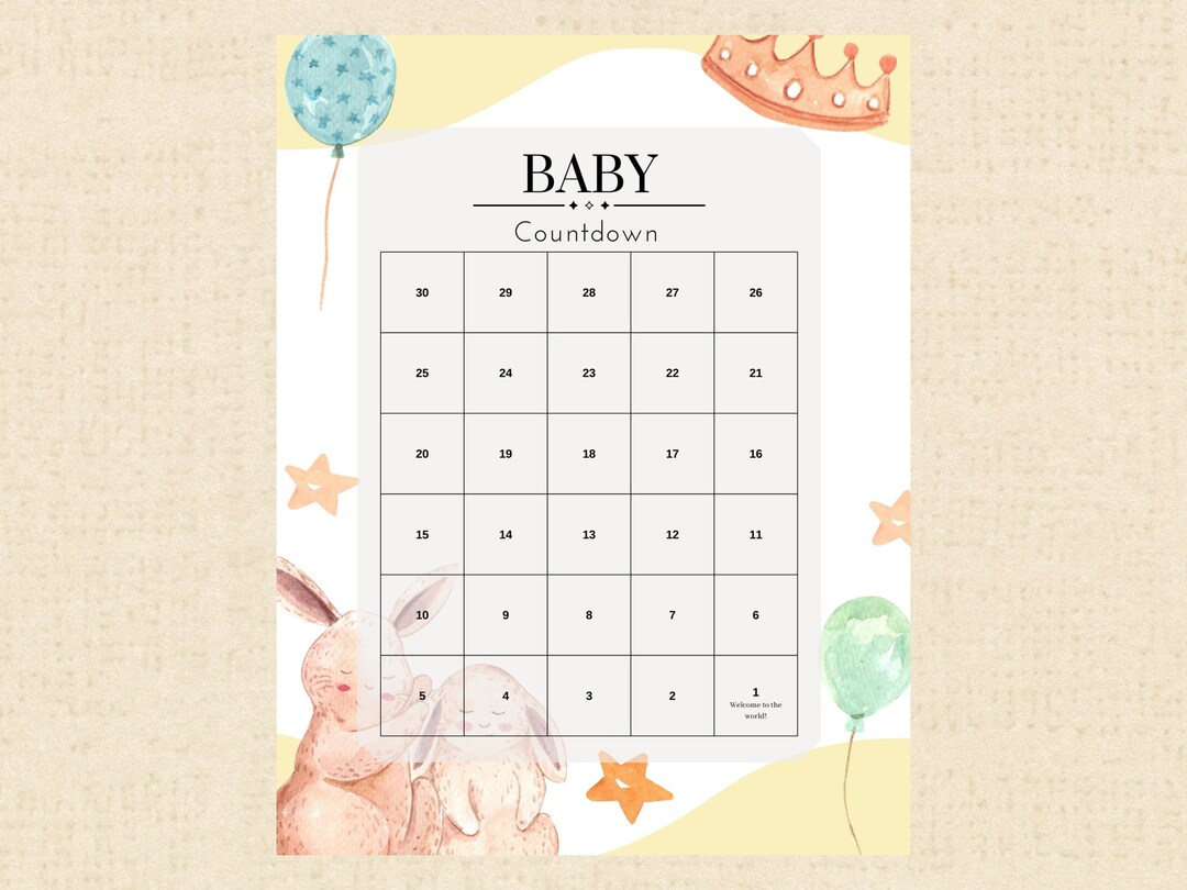 pregnancy count down calendar 14