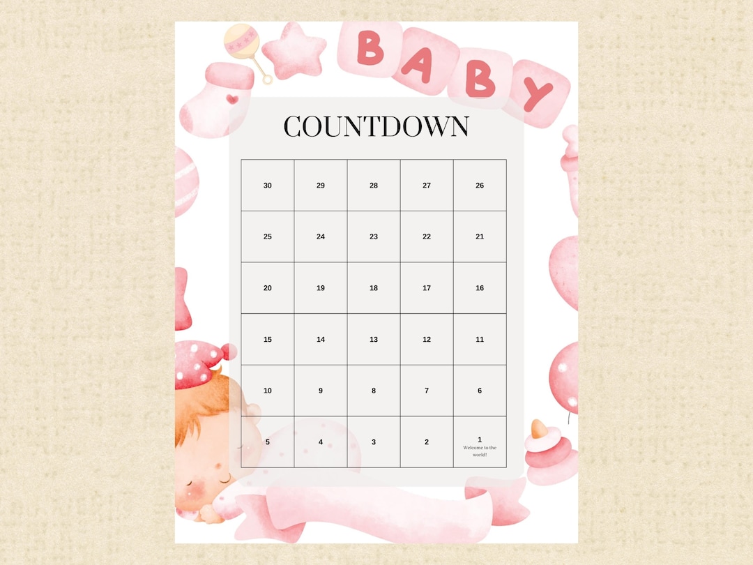 pregnancy count down calendar 16