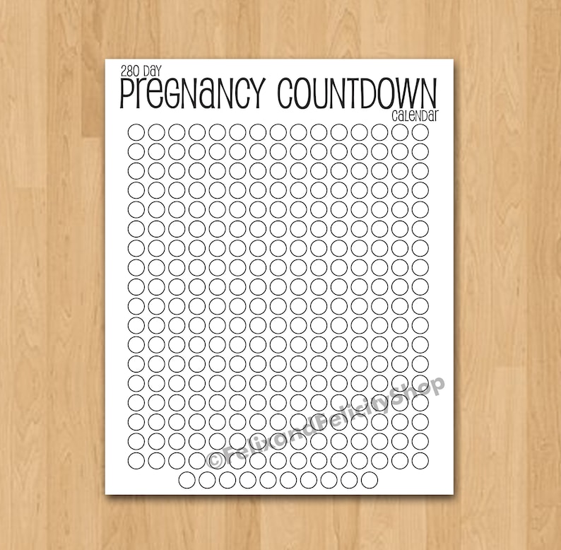 pregnancy count down calendar 23