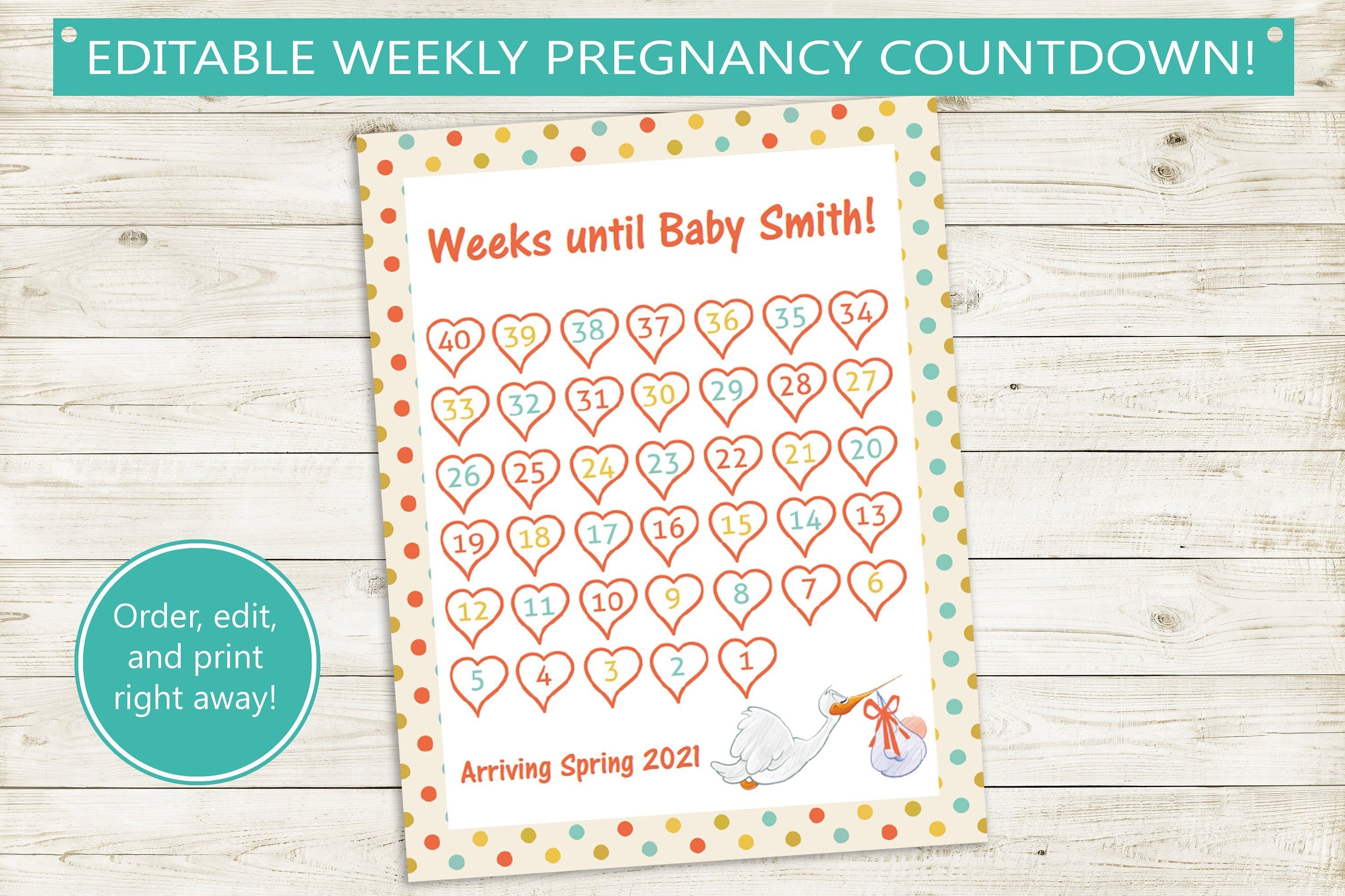 pregnancy count down calendar 3