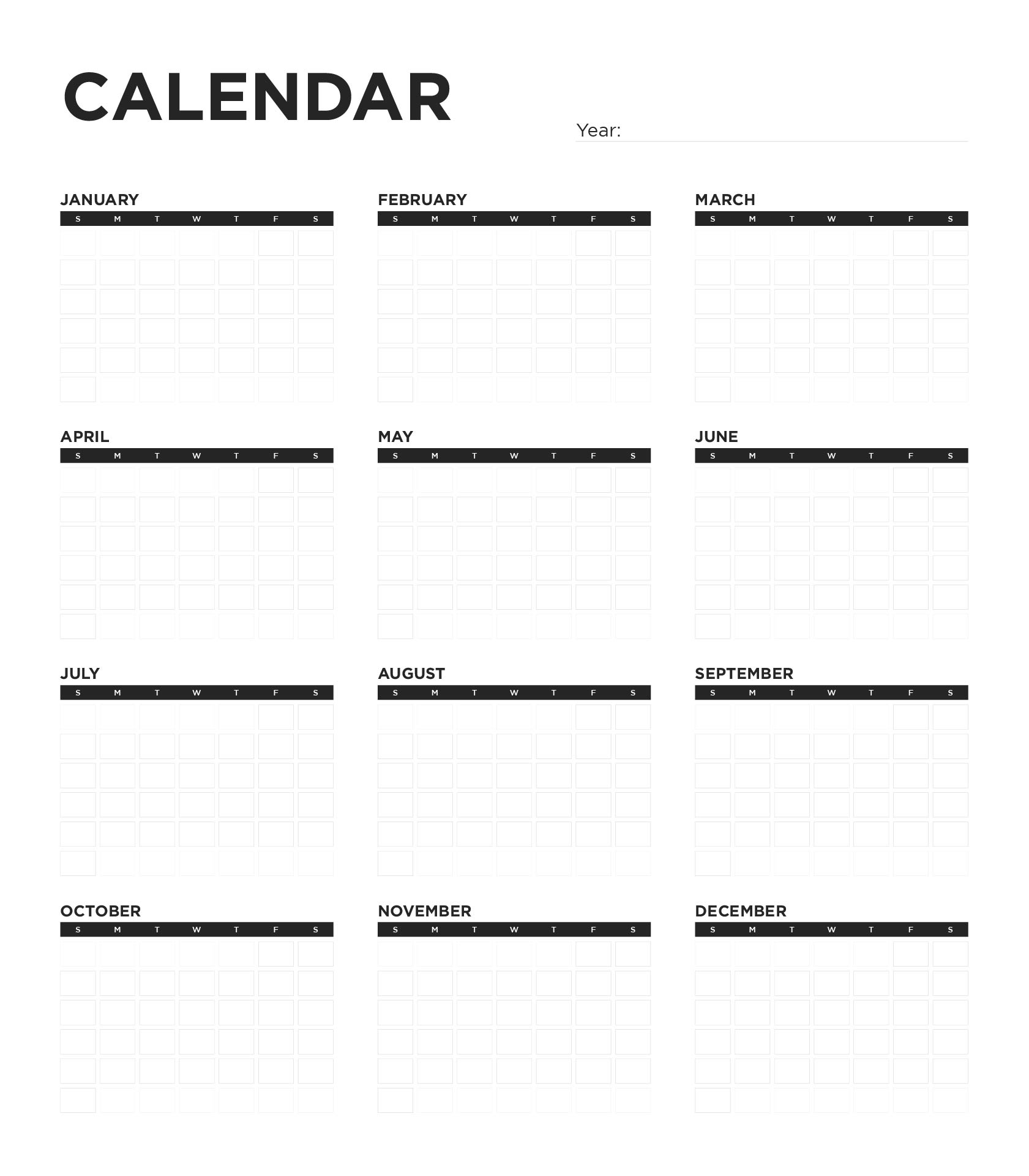 printable and editable 12 month calendars 11