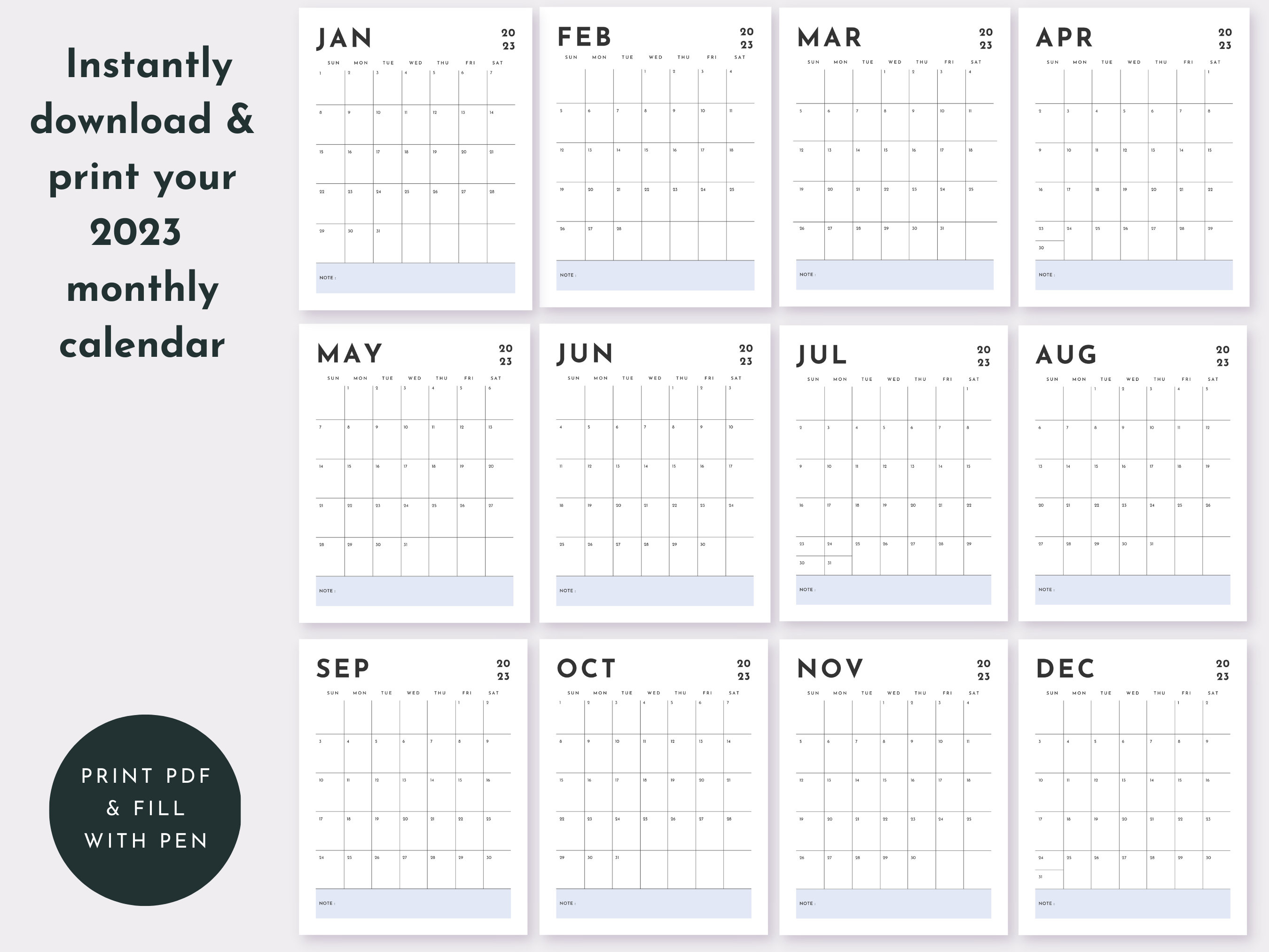 printable and editable 12 month calendars 19