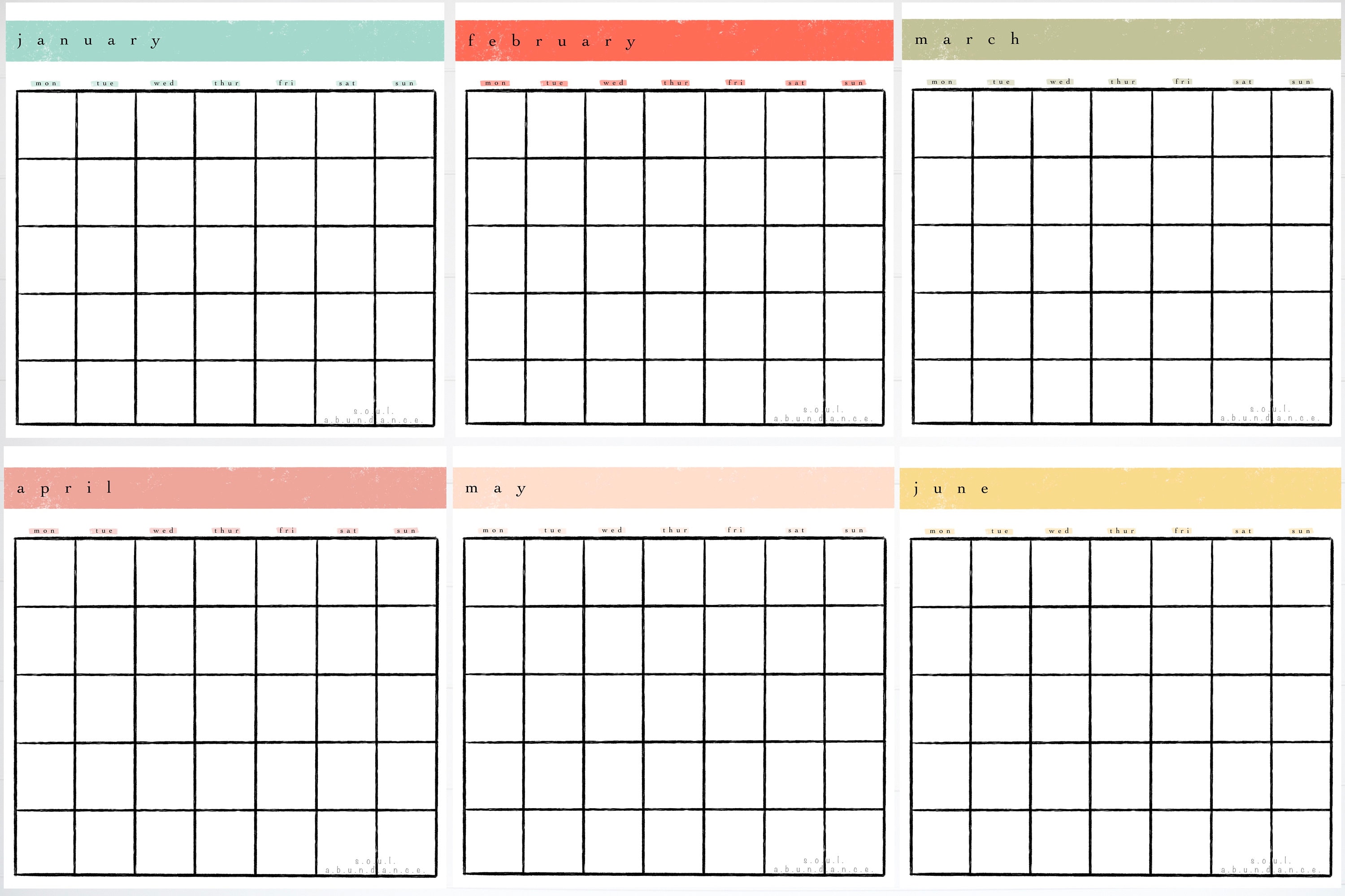 printable and editable 12 month calendars 7