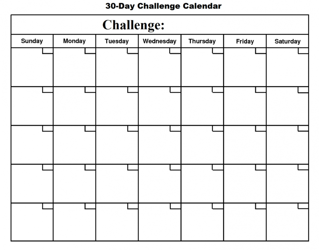 printable blank 30 day calendar 14