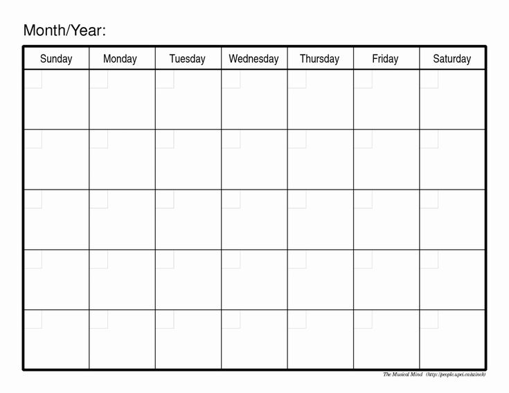 printable blank 30 day calendar 19