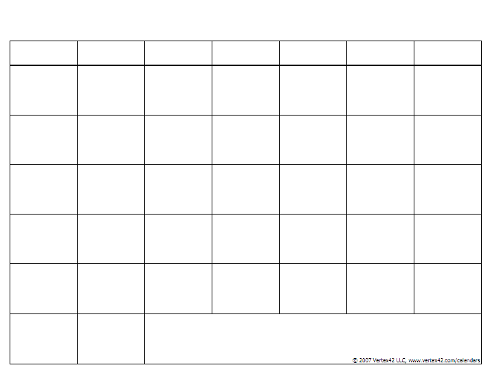 printable blank 30 day calendar 28