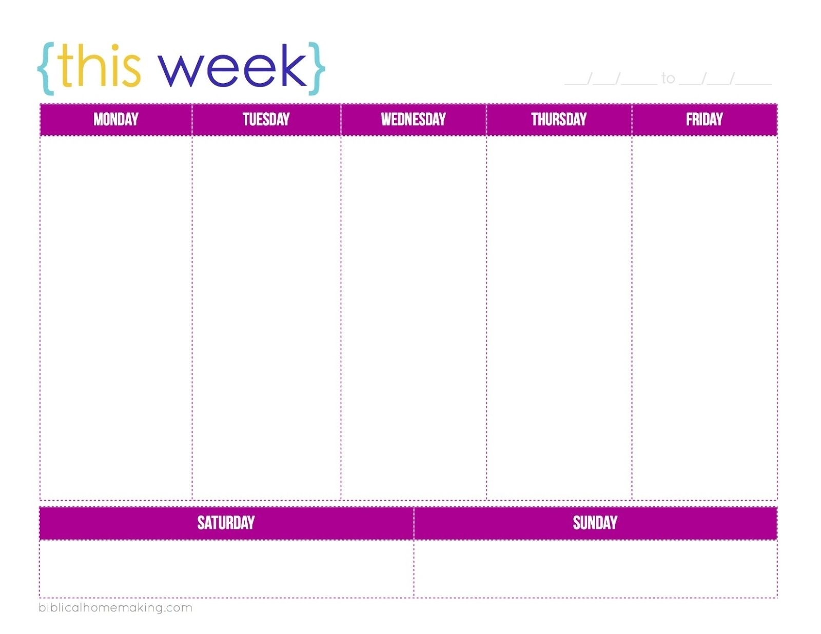 july calendar with monday through friday only 21